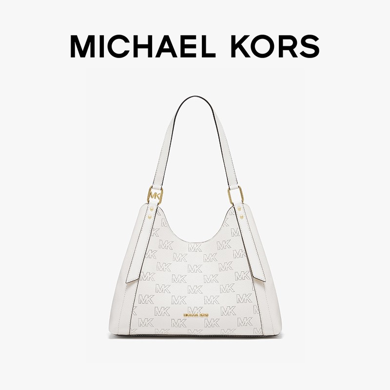 MICHAEL KORS 알로 여성용 라지 핸들 숄더백 하프 문 백