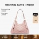 MICHAEL KORS 알로 여성용 라지 핸들 숄더백 하프 문 백