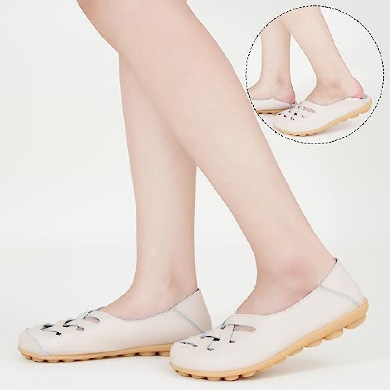 Alicegana Womens Loafers 편안한 Dressy 패션 플랫 통기성 경량 캐주얼 슬립 온 워킹 슈즈