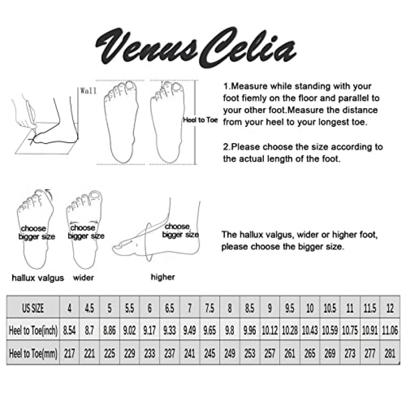 VenusCelia 여성용 베어 워킹 플랫 로퍼