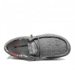 ROTJACM 여성용 슬립 온 천 신발, 아치 지지대, 발바닥 근막염 로퍼 캔버스 컴포트 와이드 Moc-Toe 경량 신발