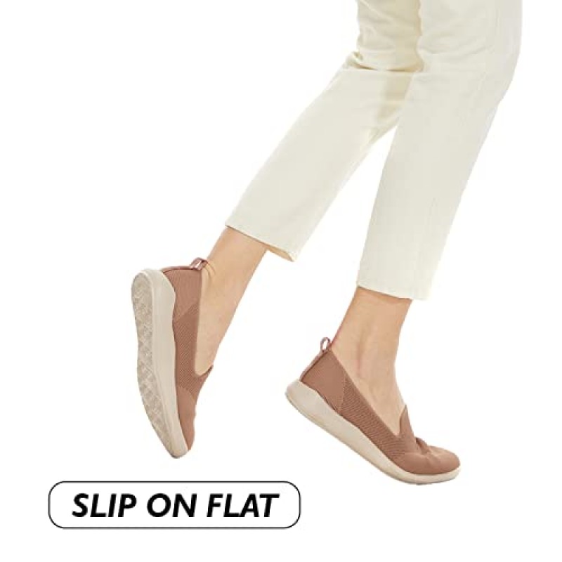 UOUA Womens Slip On Shoes 워킹 플랫 테니스 스니커즈 편안한 로퍼 캐주얼 핏 간호사 출근 작업