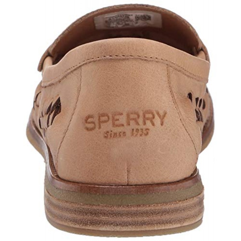 Sperry 여성용 Seaport 페니 플러시웨이브 우븐 가죽 페니 로퍼