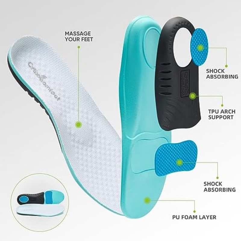 OrthoComfoot 아치 지지대가 있는 여성용 보트 슈즈, 발바닥 근막염을 위한 편안한 슬립온 슈즈, 발뒤꿈치 및 발 통증 완화를 위한 정형외과용 캐주얼 데크 로퍼