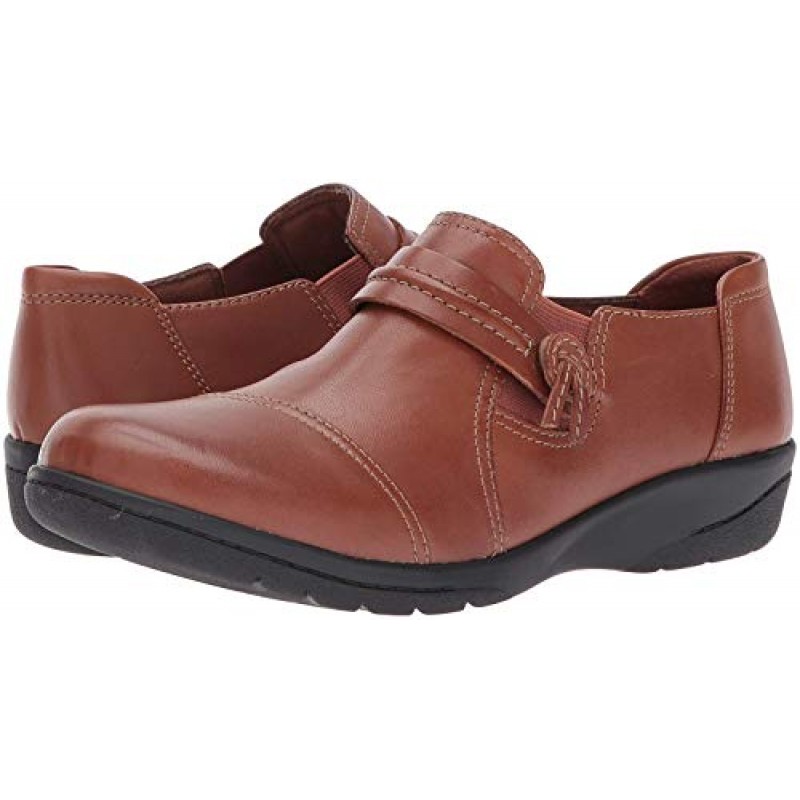 Clarks 여성용 Cheyn Madi 로퍼, 다크 탠 가죽, 7.5W 미국