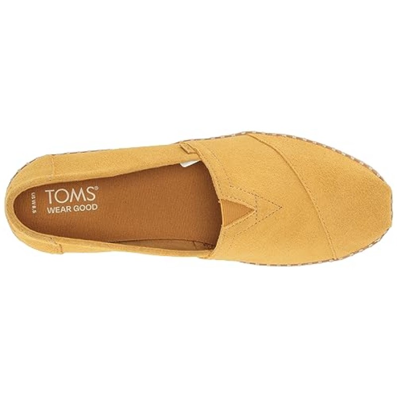 TOMS 여성용 알파가타 가죽 랩 로퍼 플랫