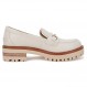 Womens Lug Sole Platform Mid Chunky Heel Loafer 클래식 라운드 발가락 슬립 온 사무복 옥스포드 신발 금속 체인 포함