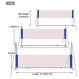 휴대용 높이 조절 가능한 배드민턴 배구 테니스 네트 세트 야외 정원 해변을 위한 폴 스탠드 및 운반 가방이 있는 다목적 스포츠 장비