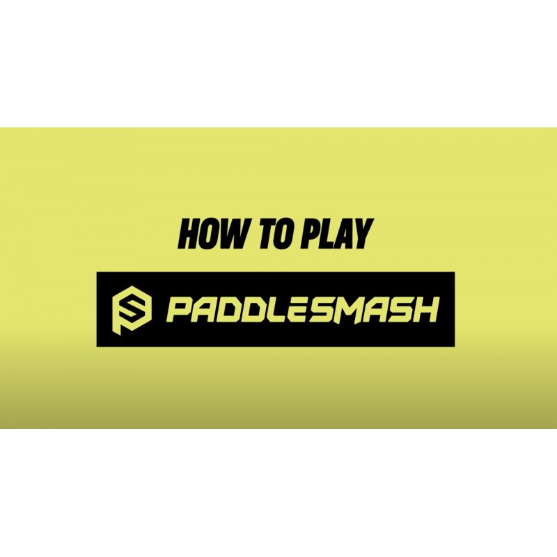 PaddleSmash - 야외 마당 게임 - 해변 게임 - 성인 및 가족을 위한 게임 피클볼 패 4개 공 2개 및 코트 케이스 포함 - 뒷마당 뒷문 및 잔디밭 게임에 적합