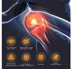 JIUFENTIAN 남성 및 여성용 구리 무릎 교정기(2팩) - 무릎 통증, 관절염, 스포츠 및 회복 지원을 위한 구리 압축 무릎 슬리브 무릎 지지대(소형)