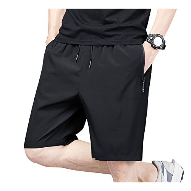 ZooYung Boys Running Shorts 빠른 건조 경량 운동용 반바지(지퍼 포켓 포함) 운동 체육관 훈련 야외