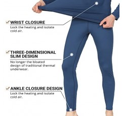 HEROBIKER Long Johns 남성용 열 속옷 스키 겨울 따뜻한 사냥 장비 양털 안감 기본 레이어 세트 탑 하단