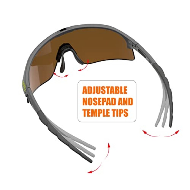 QOOL TIMES 남성용 및 여성용 편광 사이클링 선글라스, 배구 런닝 골프 MTB 및 야외 스포츠