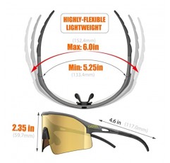 QOOL TIMES 남성용 및 여성용 편광 사이클링 선글라스, 배구 런닝 골프 MTB 및 야외 스포츠