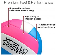 Xcello Sports 배구 다양한 그래픽(펌프 포함) 블루/그레이/화이트, 블루/핑크/화이트