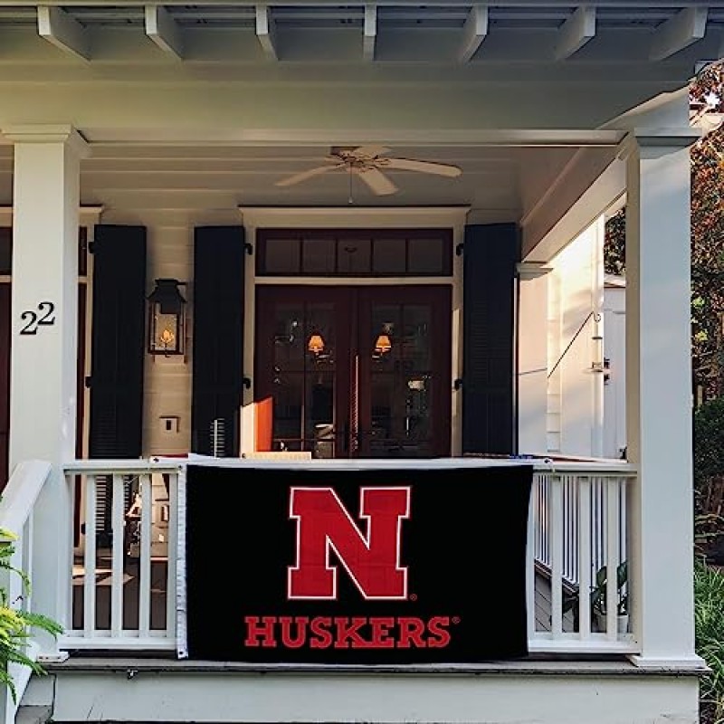 Desert Cactus University of Nebraska 플래그 Huskers GBR NU Huskers 플래그 배너 100% 폴리에스터 실내 실외 3x5(스타일 Y)