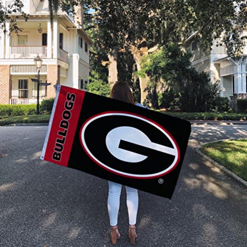 Desert Cactus University of Georgia Flag Bulldogs UGA Dawgs 플래그 배너 100% 폴리에스터 실내 실외 3x5(팀 이름)