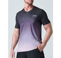 5팩 남성용 브이넥 드라이핏 티셔츠, 활동적인 운동용 반소매 운동 상의, 퍼포먼스 체육관 티셔츠(플러스 사이즈로 구매 가능)