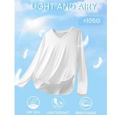 여성용 G4Free 긴 소매 운동 탑 경량 운동 러닝 셔츠 UPF 50+ UV Protection Sun Shirts