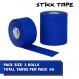 STIKK 운동용 테이프 - 3pk 파란색 운동용 테이프 - 1.5인치 x 15야드 - 근육 및 관절 안정화 및 지지용 운동용 테이프 - 스포츠 부상으로부터 보호하기 위한 운동 훈련 용품