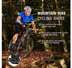 Kyedoo 산악 자전거 신발 남성용 사이클링 신발 MTB 신발 실내 및 실외 산악 도로 자전거 타기용 SPD 시스템 페달과 호환되는 빠른 래칫 버클(SPD 클립 포함)