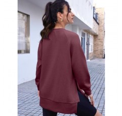 EFAN 여성용 대형 스웨터 긴 소매 크루 넥 풀오버 캐주얼 후드 2023 가을 패션 의류