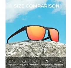 KALIYADI 남성용 편광 선글라스, 낚시 골프 운전을 위한 자외선 차단 기능이 있는 경량 선글라스