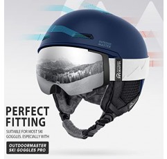 OutdoorMaster Diamond MIPS 스키 헬멧 - 남성 여성 및 청소년을 위한 스노우 스포츠 헬멧 스노우보드 헬멧