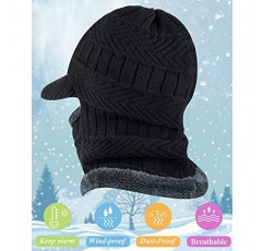 2 조각 겨울 니트 Balaclava 모자 따뜻한 사이클링 얼굴 덮음 겨울 따뜻한 니트 모자 목 각반 성인 야외 스포츠