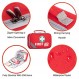 일반 메디 2-in-1 응급처치 키트(215피스 세트) + 43피스 미니 응급처치 키트 - 여행용, 가정, 사무실, 자동차, 직장용 세안제, 얼음(냉각) 팩, 몰스킨 패드 및 비상 담요 포함