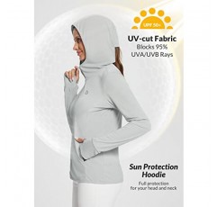 BALEAF 여성용 UPF 50+ 자외선 차단 셔츠 SPF 자켓 UV 냉각 까마귀 야외 하이킹을위한 긴 소매 여름 의류