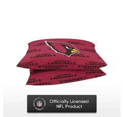 FOCO NFL 팀 컬러 빅 로고 침구 표준 2팩 베개 커버