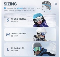 Findway 스키 헬멧, 고글 호환 스노우보드 헬멧, 남성, 여성 및 청소년을 위한 충격 방지 및 경량 스노우 스포츠 헬멧
