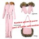 Aoysky 여성 겨울 Onesies 스키 점프 슈트 야외 스포츠 Snowsuit 모피 칼라 코트 점프 슈트 후드 스키 재킷과 바지