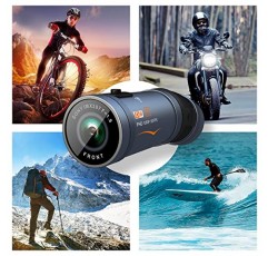 LKT 듀얼 1080P 액션 카메라 대시 캠 - 오토바이, 자전거, 야외 스포츠에 이상적 - 헬멧 카메라 스포츠 카메라 전면 및 후면 캠코더, 원격 제어 및 GPS, 내장 WiFi, 헬멧 액세서리