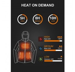 7.4V 배터리 팩이 포함된 SGKOW 여성용 가열 재킷, 여성용 가열 재킷, 야외 사냥 하이킹용 가열 코트