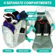 Hytiland 스키 부츠 가방, 35L 스키 부츠 백팩, 여성용 및 아동용 경량 패딩 스키 가방 및 부츠 가방 스키 부츠 장비, 스키 헬멧, 고글, 방한복