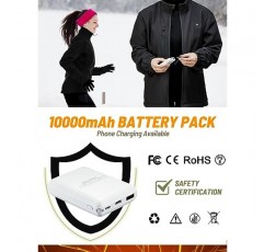 NEW VIEW 10000mAh 배터리 팩이 포함된 여성용 가열 재킷, 겨울 야외 활동, 사냥, 낚시용 충전식 전기 가열 코트