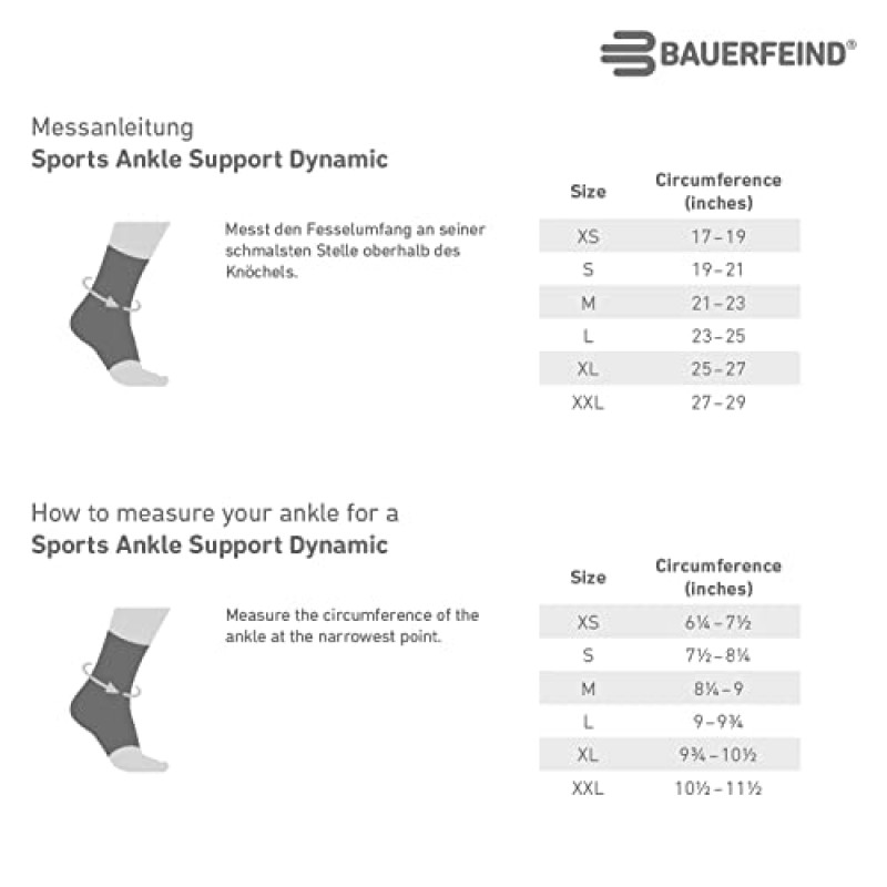 Bauerfeind 스포츠 발목 지지대 다이나믹 - 자유로운 움직임을 위한 발목 압축 슬리브 - 통기성을 위한 3D AirKnit 원단 - 프리미엄 품질 및 세탁 가능(M, 핑크)