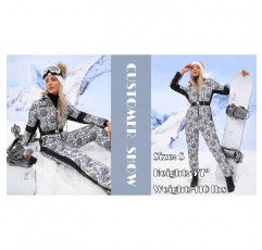 Yousify Womens Winter Onesies 스키 점프 슈트 야외 스포츠 방수 Snowsuit 탈착식 모피 칼라 코트 점프 슈트