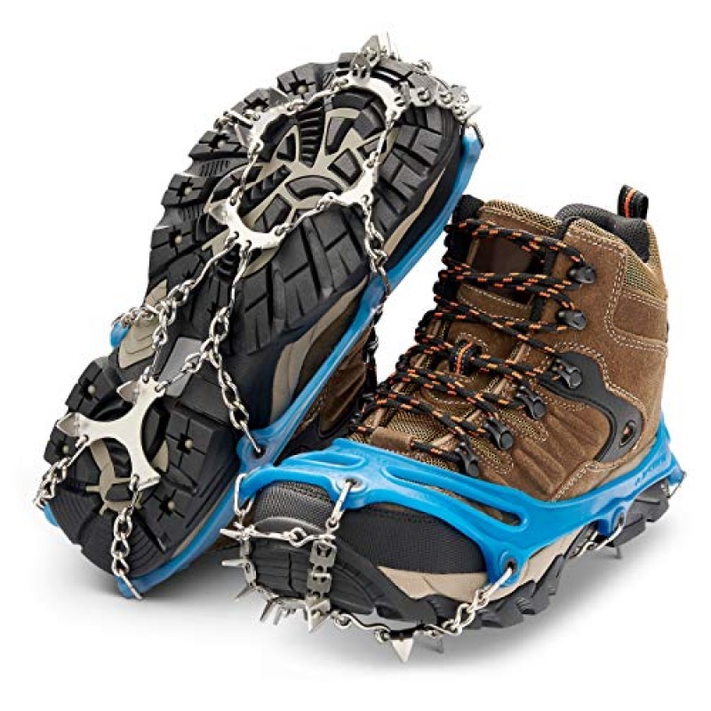 Yaktrax Ascent 헤비듀티 트랙션 클리트(16개 스테인레스 스틸 스파이크 포함)(1쌍)