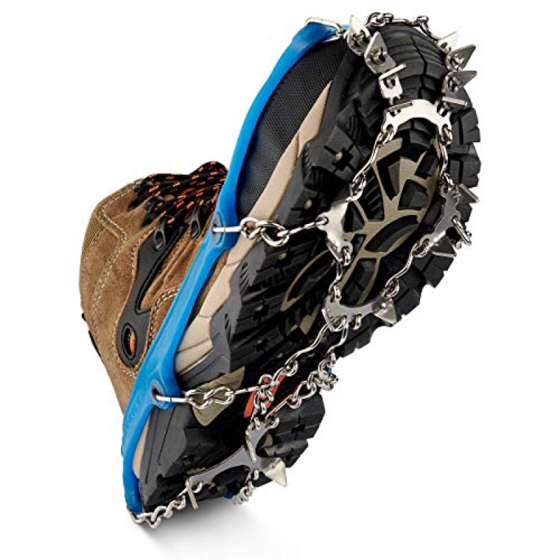 Yaktrax Ascent 헤비듀티 트랙션 클리트(16개 스테인레스 스틸 스파이크 포함)(1쌍)