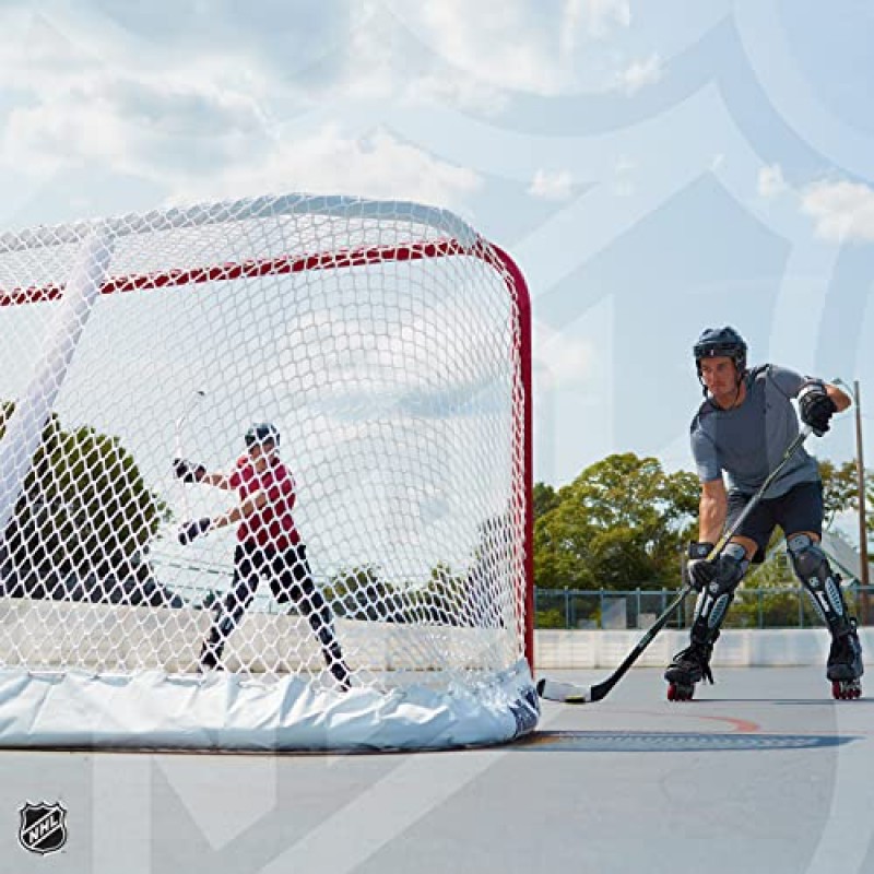 프랭클린 스포츠 하키 골 — NHL 스틸 케이지 아이스하키 골 — 스트리트 하키 골 — 프로 스타일 하키 네트 및 골 세트 — 72 x 48인치