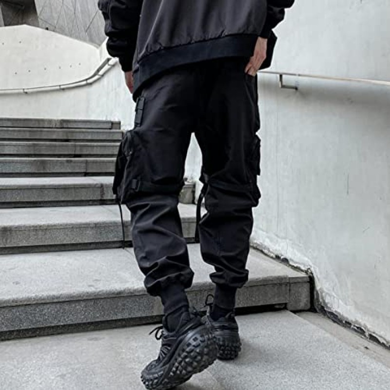 Aelfric Eden Mens Techwear 조깅 바지 긴 멀티 포켓 야외 패션 캐주얼 조깅 쿨 팬츠