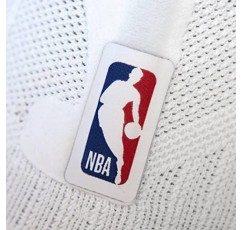 Bauerfeind 스포츠 무릎 지원 NBA - 공식 라이센스를 받은 의료용 압축 농구 보조기 - 통증 완화 및 안정화를 위한 오메가 젤 패드가 포함된 슬리브 디자인(흰색, S)