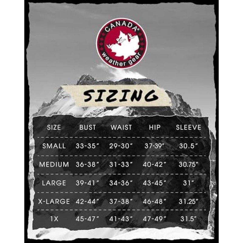 CANADA WEATHER GEAR 여성용 겨울 코트 - 헤비급 절연 스키 재킷 - 퀼팅 아우터 윈드브레이커 스노우 파카(S-XL)