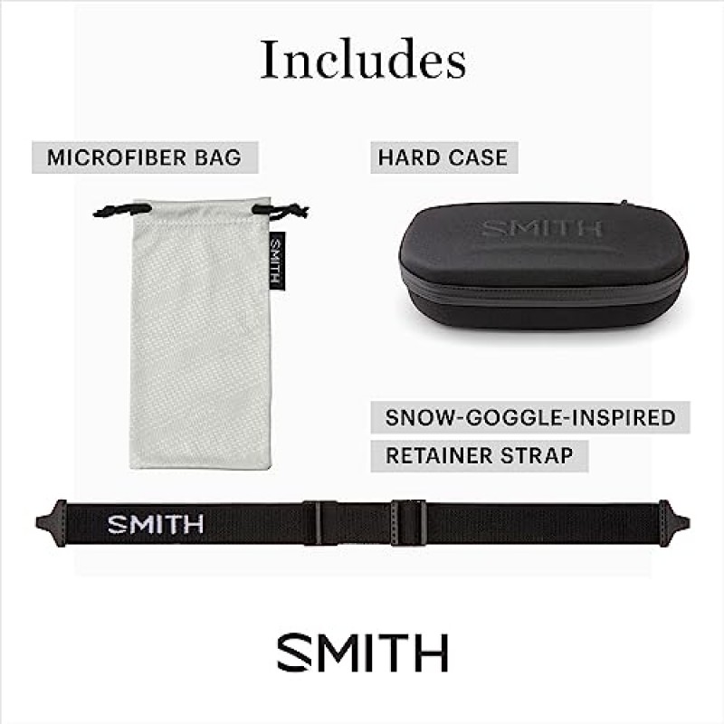 ChromaPop 렌즈 기술이 적용된 Smith Embark 선글라스 - 편광 스포츠 선글라스 - 탈착식 측면 실드 - 남성 및 여성