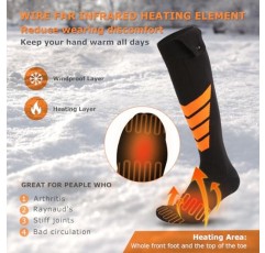 남성 여성을 위한 Yidomto 가열 양말 - 앱 제어 기능이 있는 5000mAH 충전식 세탁 가능 전기 양말, 겨울 사냥을 위한 열 발 온열 양말 스키 하이킹 낚시 캠핑