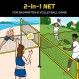 A11N 4방향 배구 및 배드민턴 네트 - 성인과 어린이를 위한 뒷마당 및 해변 게임 세트