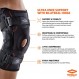 남성 및 여성을 위한 Shock Doctor 압축 무릎 보호대, 최대 지지력, 조절 가능한 이중 경첩